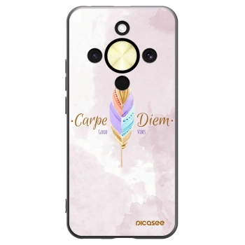 Picasee silikonowe czarne etui na Honor Magic8 Lite 5G - Carpe Diem