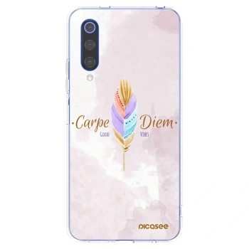 Picasee silikonowe przeźroczyste etui na Xiaomi Mi 9 SE - Carpe Diem