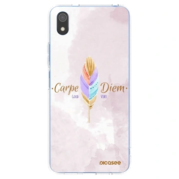 Picasee silikonowe przeźroczyste etui na Xiaomi Redmi 7A - Carpe Diem