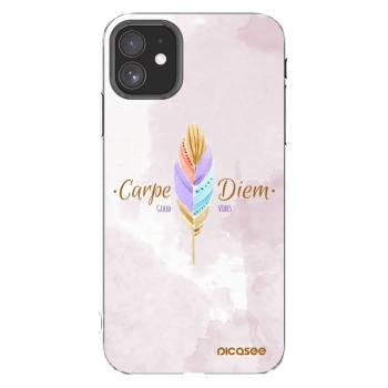 Picasee silikonowe przeźroczyste etui na Apple iPhone 11 - Carpe Diem
