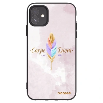 Picasee silikonowe czarne etui na Apple iPhone 11 - Carpe Diem