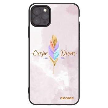 Picasee silikonowe czarne etui na Apple iPhone 11 Pro Max - Carpe Diem