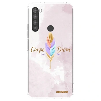 Picasee silikonowe przeźroczyste etui na Xiaomi Redmi Note 8 - Carpe Diem