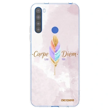 Picasee silikonowe przeźroczyste etui na Xiaomi Redmi Note 8T - Carpe Diem