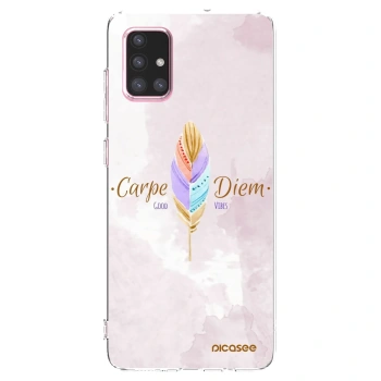 Picasee silikonowe przeźroczyste etui na Samsung Galaxy A71 A715F - Carpe Diem