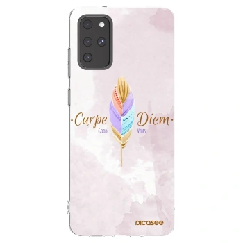 Picasee silikonowe przeźroczyste etui na Samsung Galaxy S20+ G985F - Carpe Diem