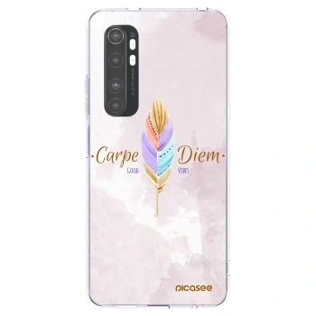 Picasee silikonowe przeźroczyste etui na Xiaomi Mi Note 10 Lite - Carpe Diem