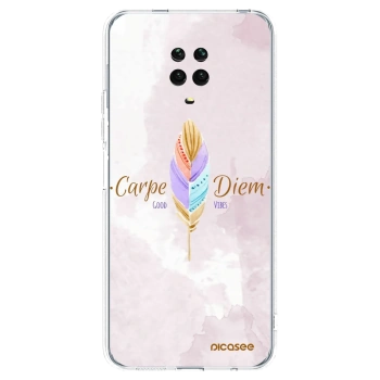 Picasee silikonowe przeźroczyste etui na Xiaomi Redmi Note 9S - Carpe Diem