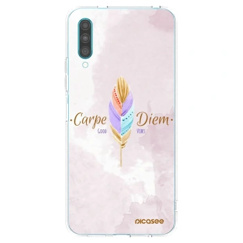 Picasee silikonowe przeźroczyste etui na Samsung Galaxy A30s A307F - Carpe Diem