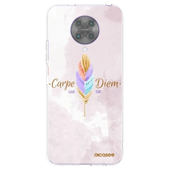 Picasee silikonowe przeźroczyste etui na Xiaomi Poco F2 Pro - Carpe Diem