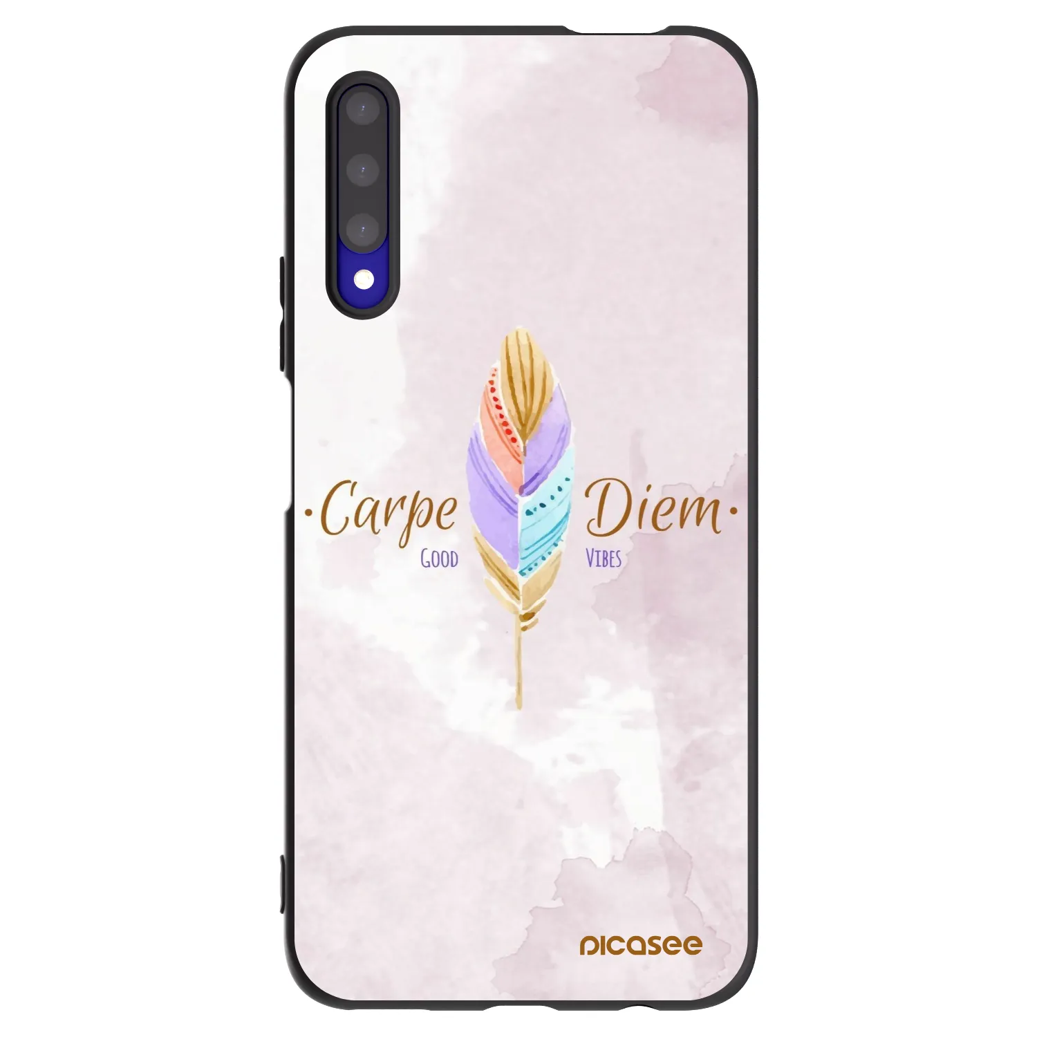 Picasee silikonowe czarne etui na Honor 9X Pro - Carpe Diem
