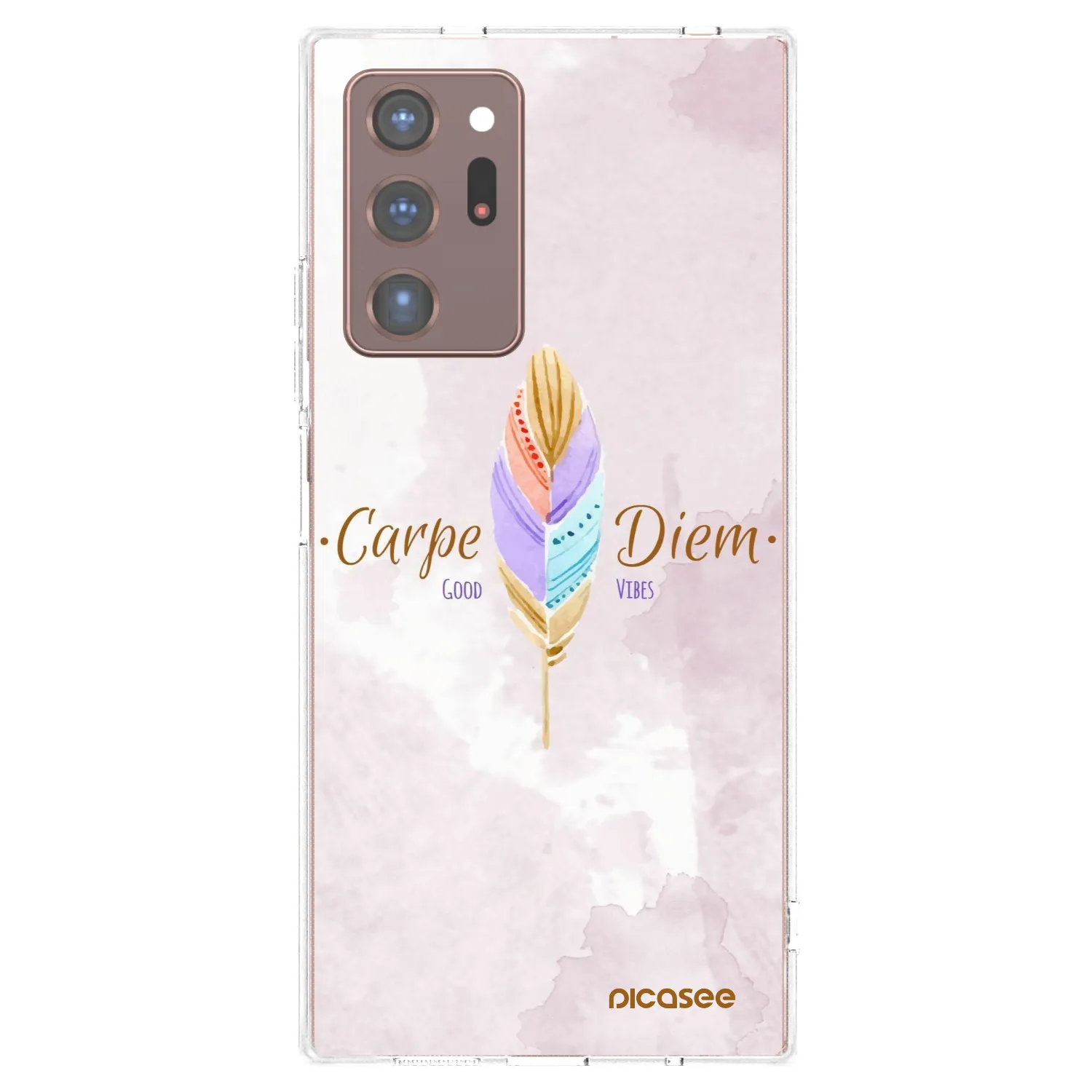 Picasee silikonowe przeźroczyste etui na Samsung Galaxy Note 20 Ultra - Carpe Diem