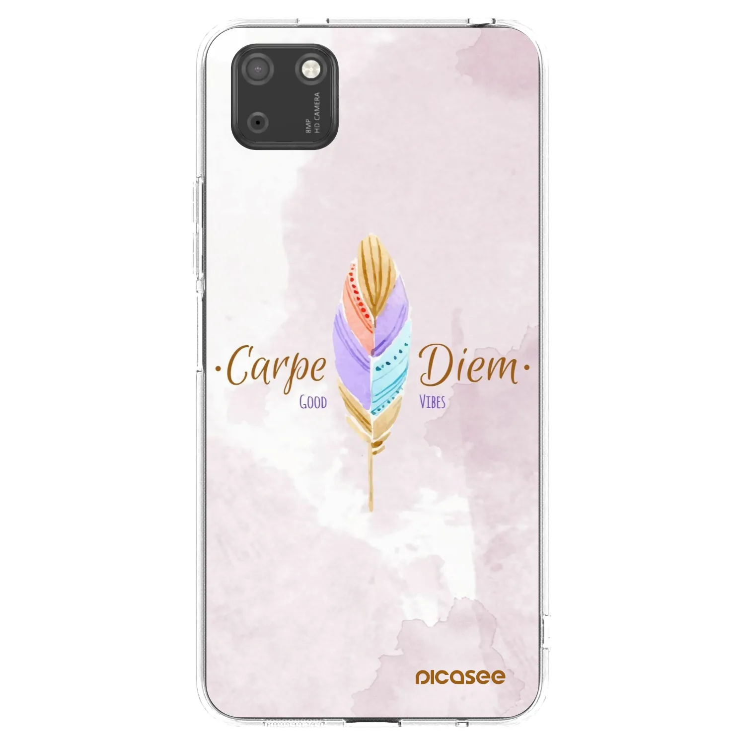Picasee silikonowe przeźroczyste etui na Huawei Y5P - Carpe Diem
