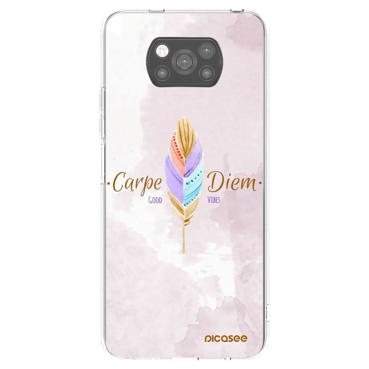 Picasee silikonowe czarne etui na Xiaomi Poco X3 - Carpe Diem