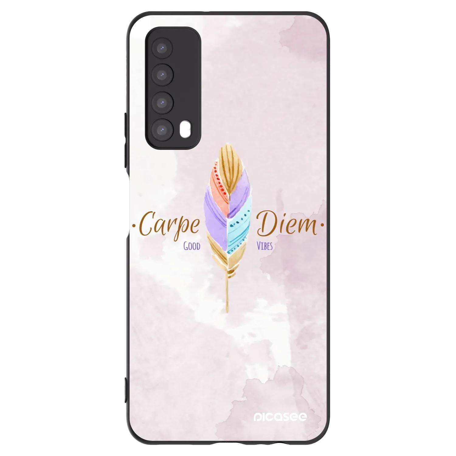 Picasee silikonowe czarne etui na Huawei P Smart 2021 - Carpe Diem