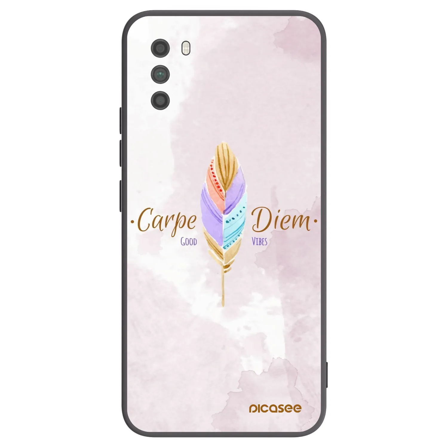 Picasee silikonowe czarne etui na Xiaomi Poco M3 - Carpe Diem
