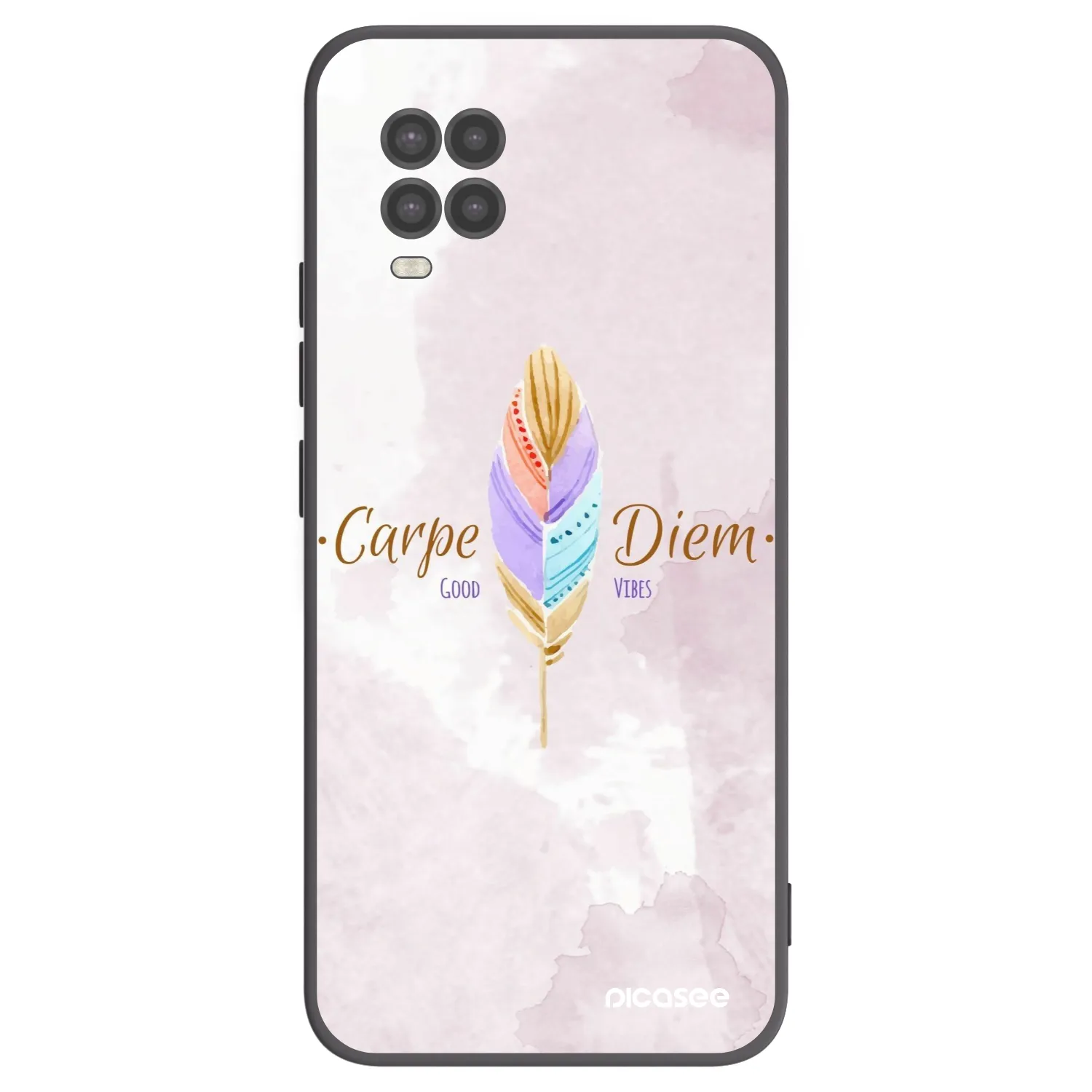 Picasee silikonowe czarne etui na Xiaomi Mi 10 Lite - Carpe Diem