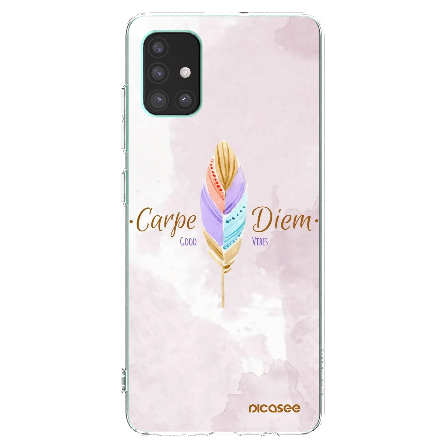 Picasee silikonowe przeźroczyste etui na Samsung Galaxy M51 M515F - Carpe Diem