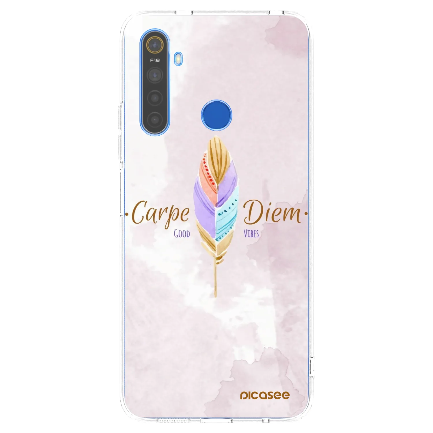 Picasee silikonowe przeźroczyste etui na Realme 5 - Carpe Diem