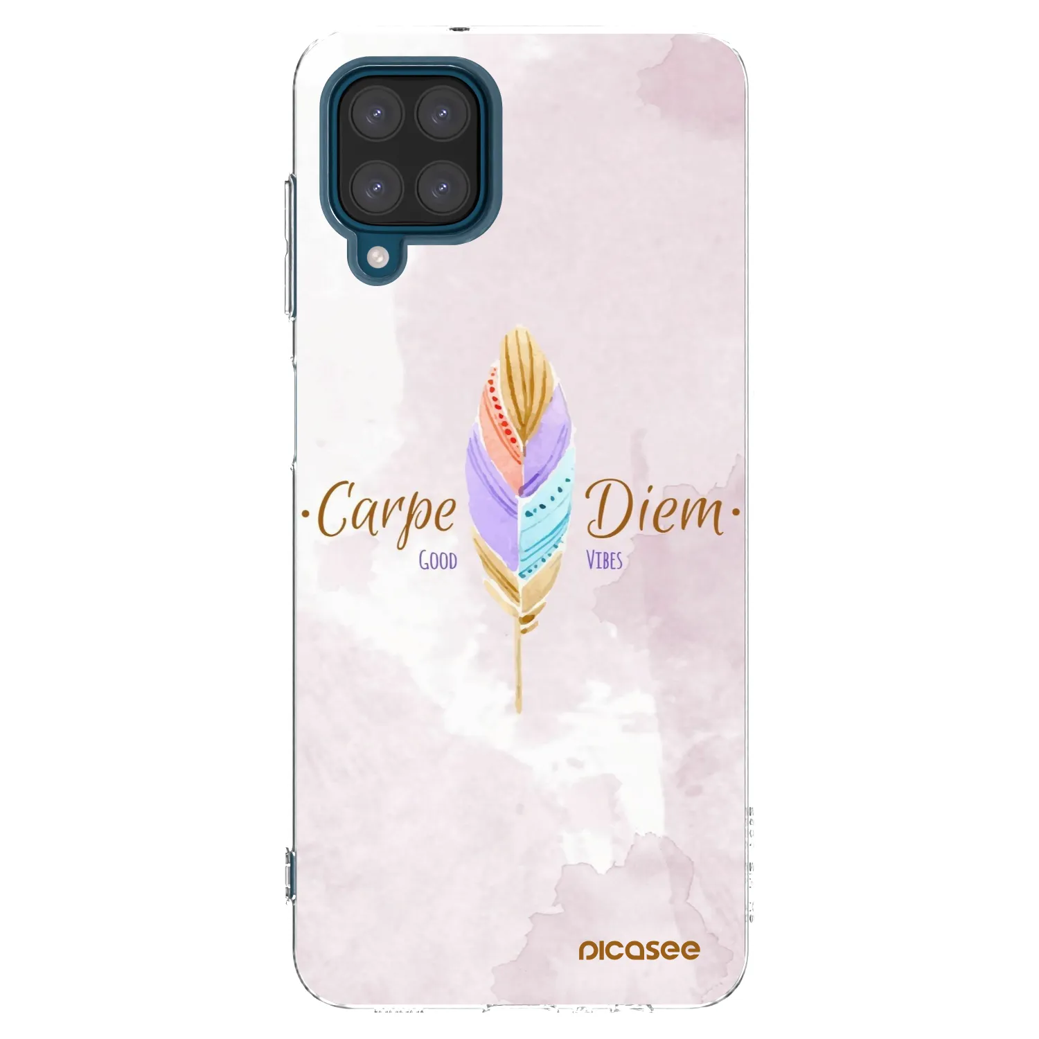 Picasee silikonowe przeźroczyste etui na Samsung Galaxy A12 A125F - Carpe Diem