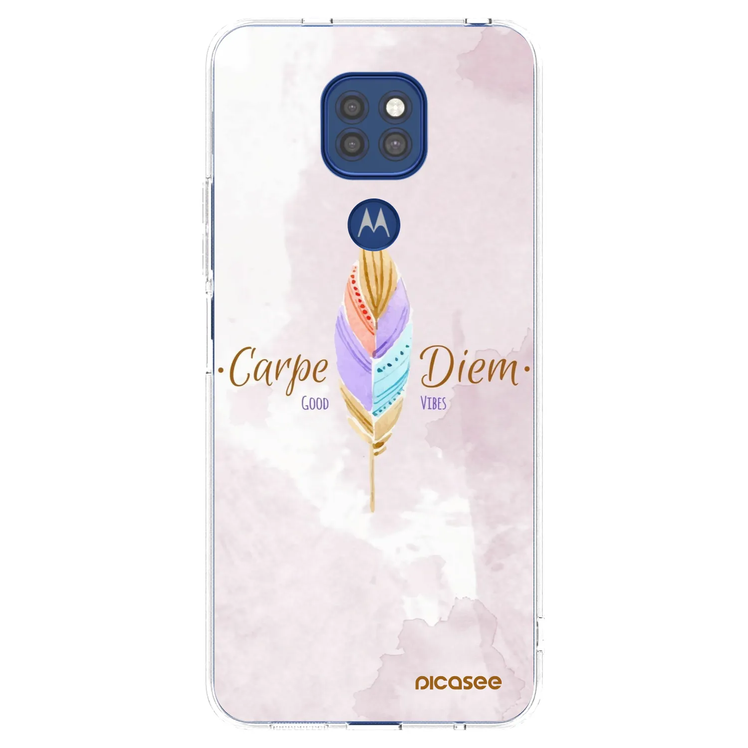 Picasee silikonowe przeźroczyste etui na Motorola Moto G9 Play - Carpe Diem