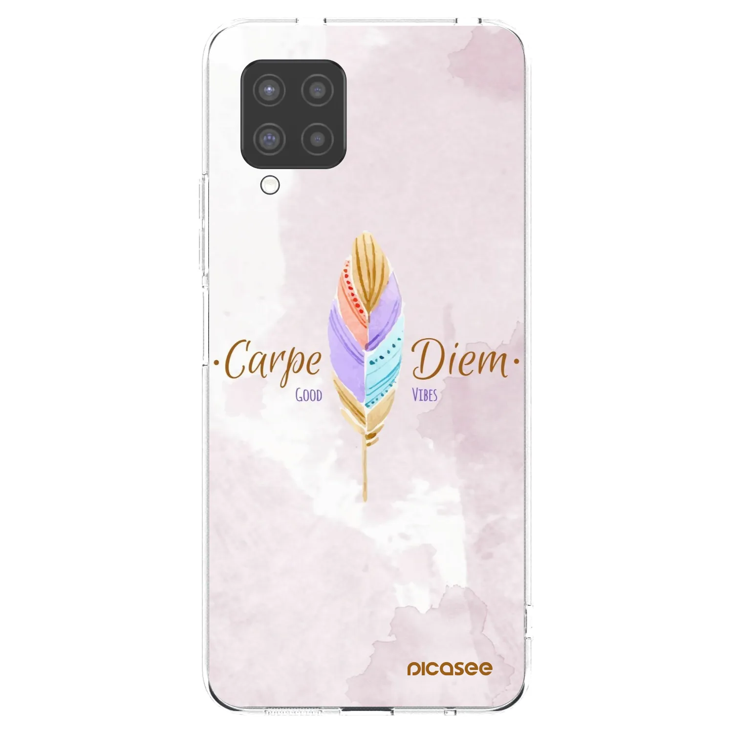 Picasee silikonowe przeźroczyste etui na Samsung Galaxy A42 A426B - Carpe Diem