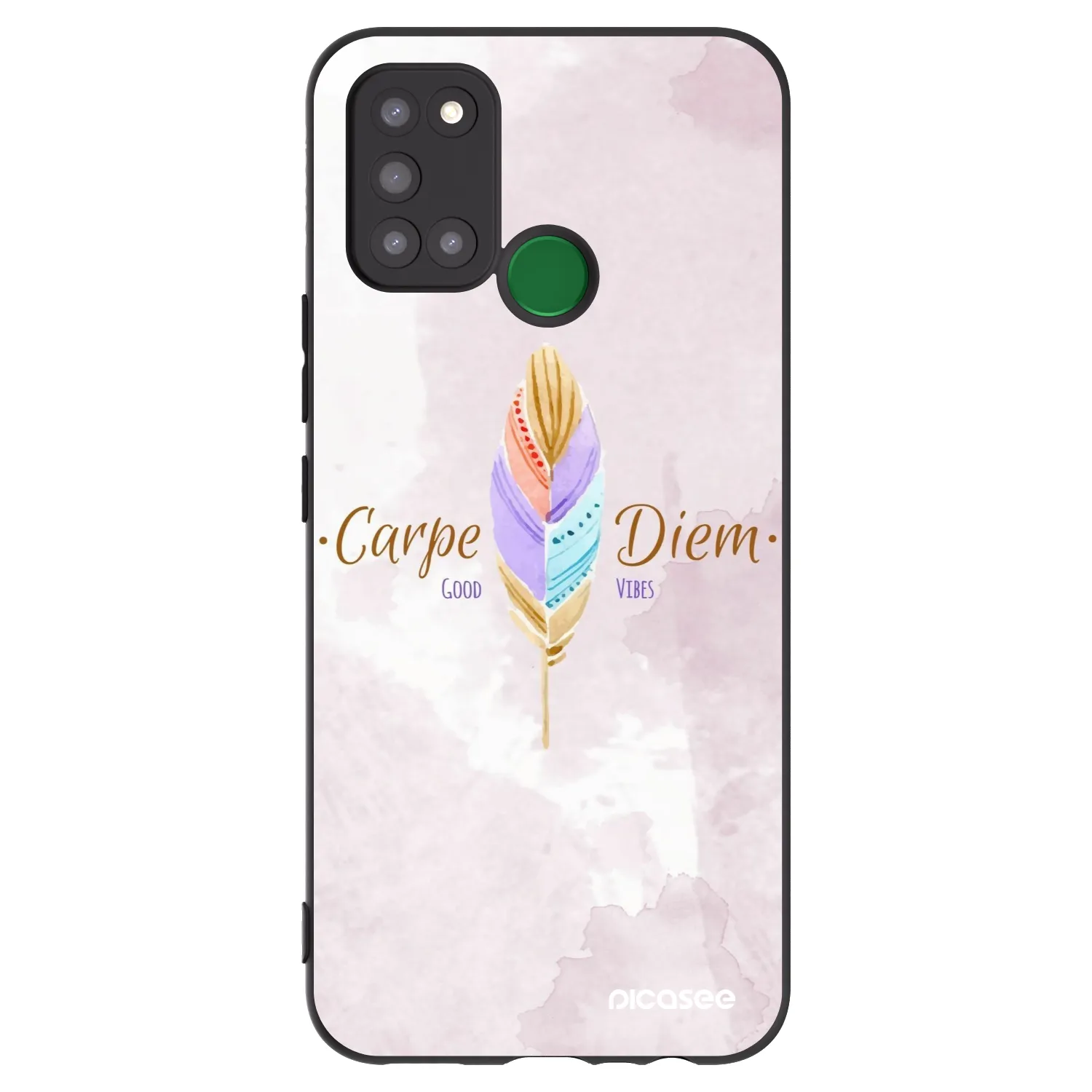 Picasee silikonowe czarne etui na Realme 7i - Carpe Diem