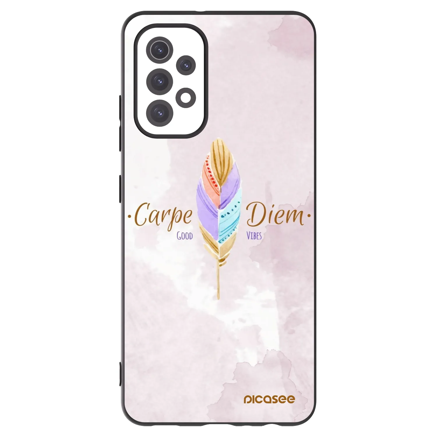 Picasee silikonowe czarne etui na Samsung Galaxy A32 5G A326B - Carpe Diem