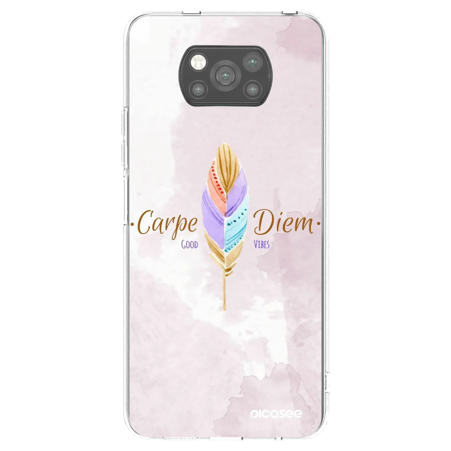 Picasee silikonowe czarne etui na Xiaomi Poco X3 Pro - Carpe Diem