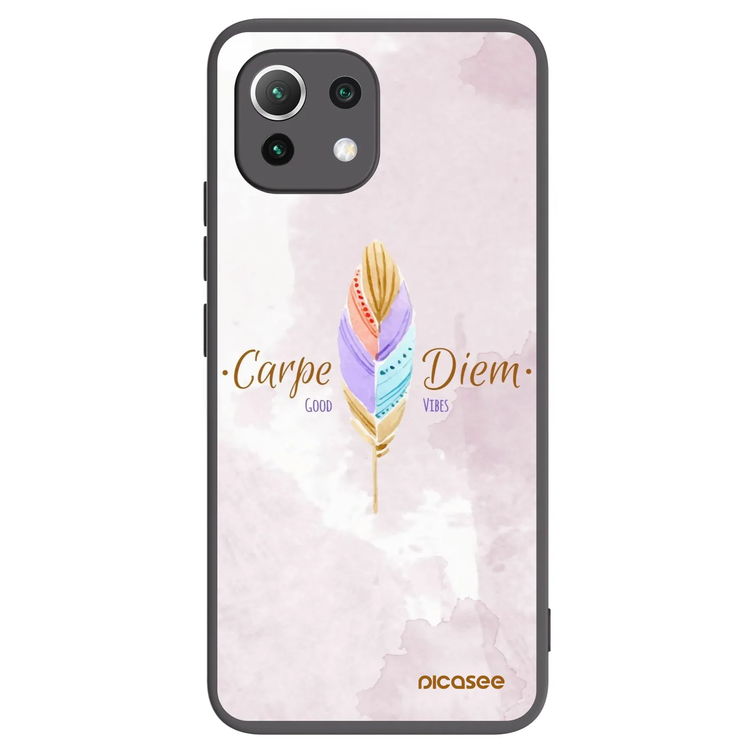 Picasee silikonowe czarne etui na Xiaomi Mi 11 Lite - Carpe Diem
