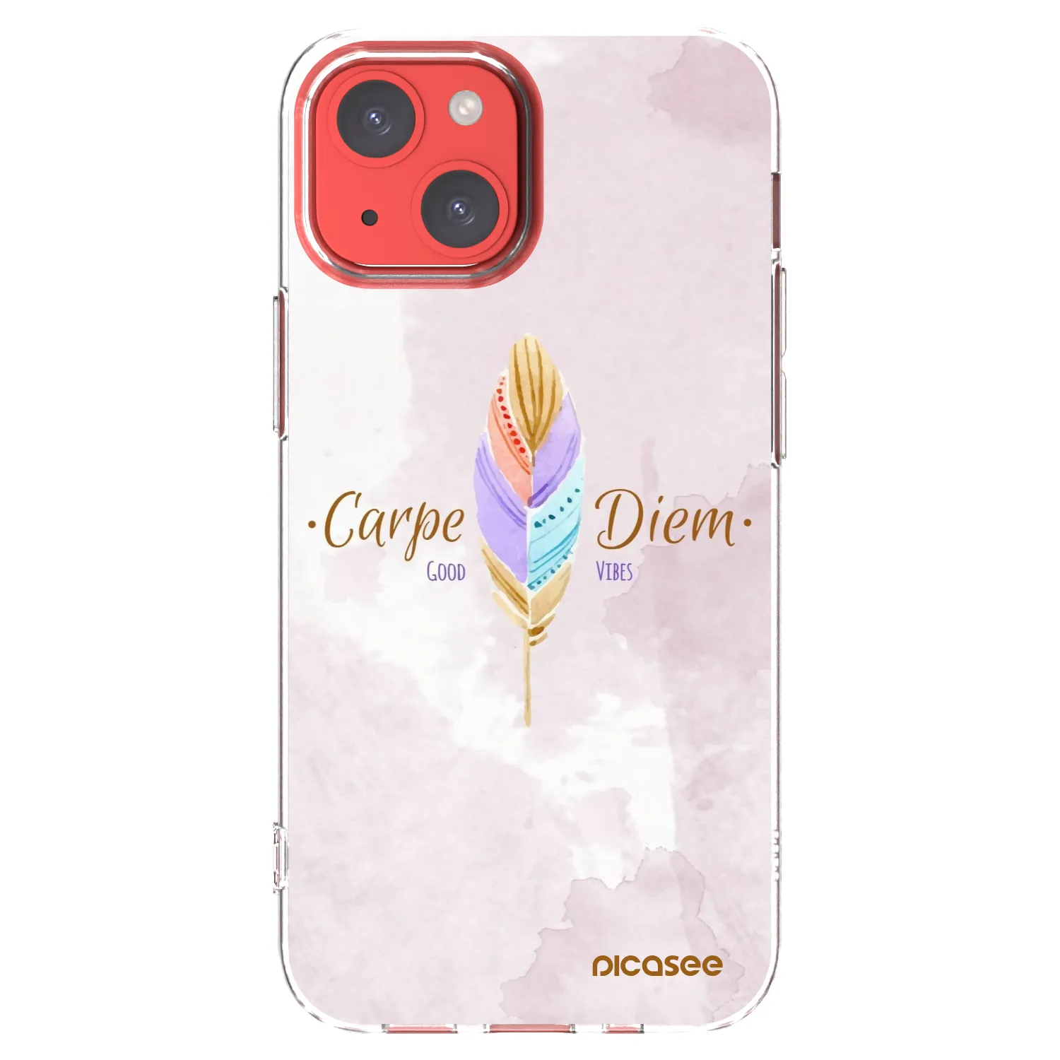 Picasee silikonowe przeźroczyste etui na Apple iPhone 13 mini - Carpe Diem