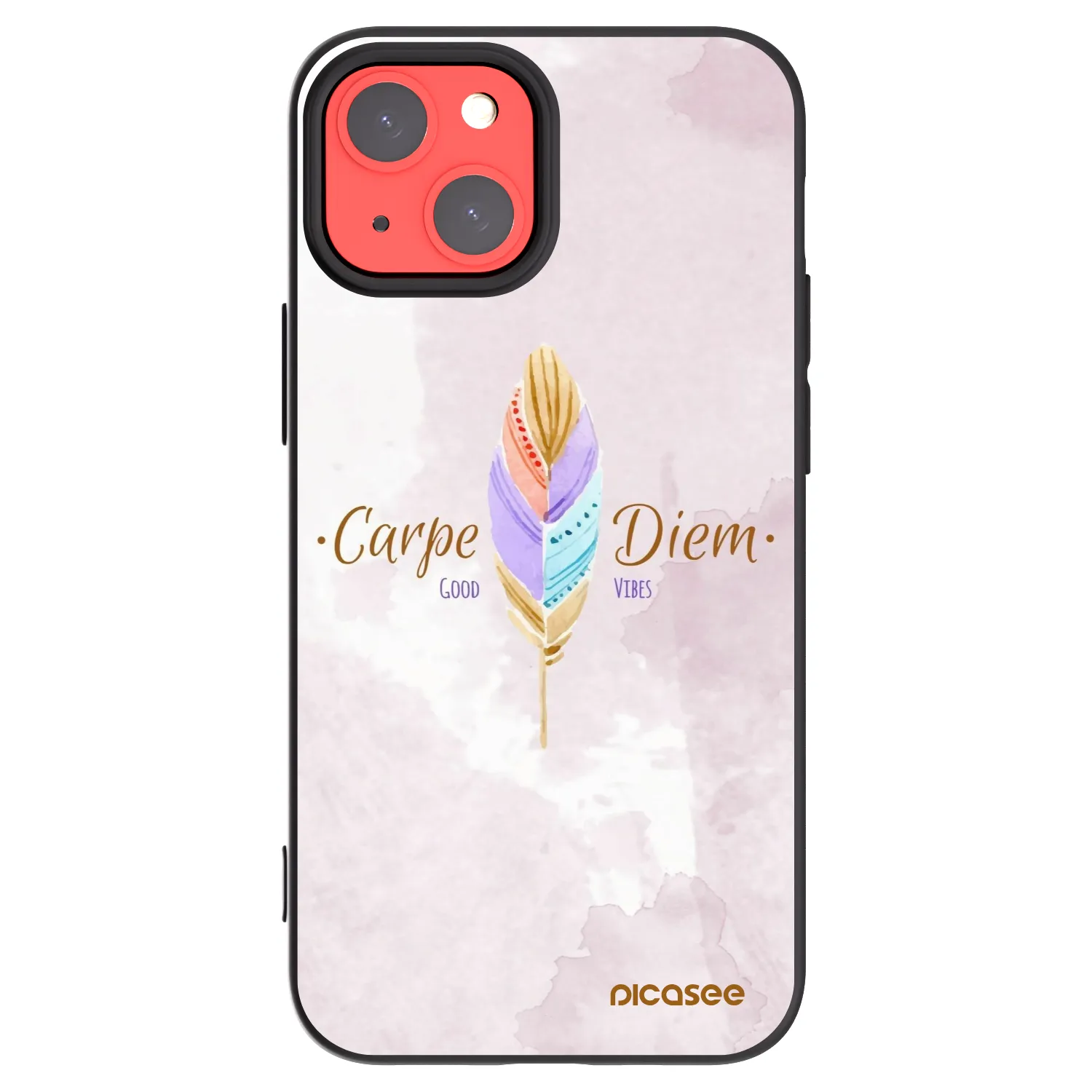 Picasee silikonowe czarne etui na Apple iPhone 13 mini - Carpe Diem