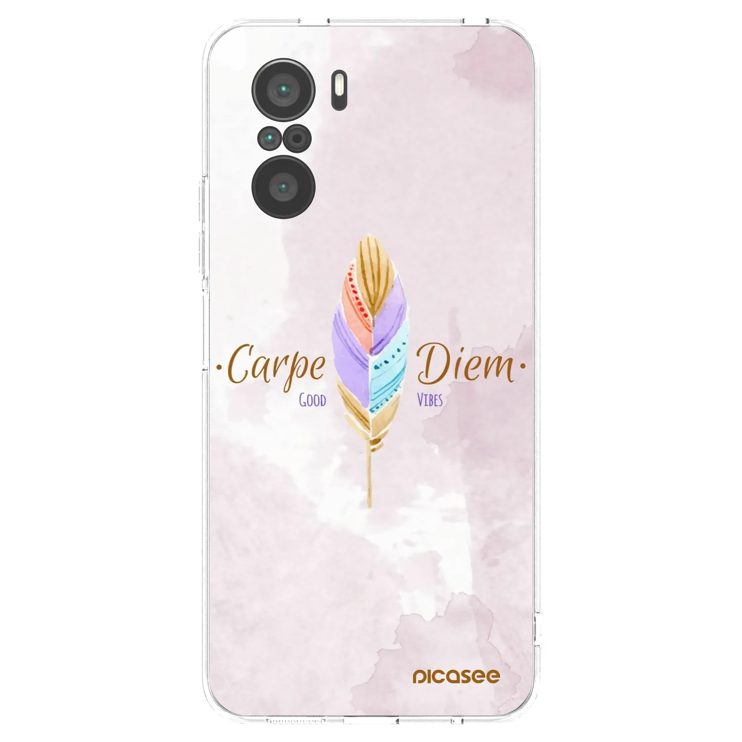 Picasee silikonowe przeźroczyste etui na Xiaomi Poco F3 - Carpe Diem