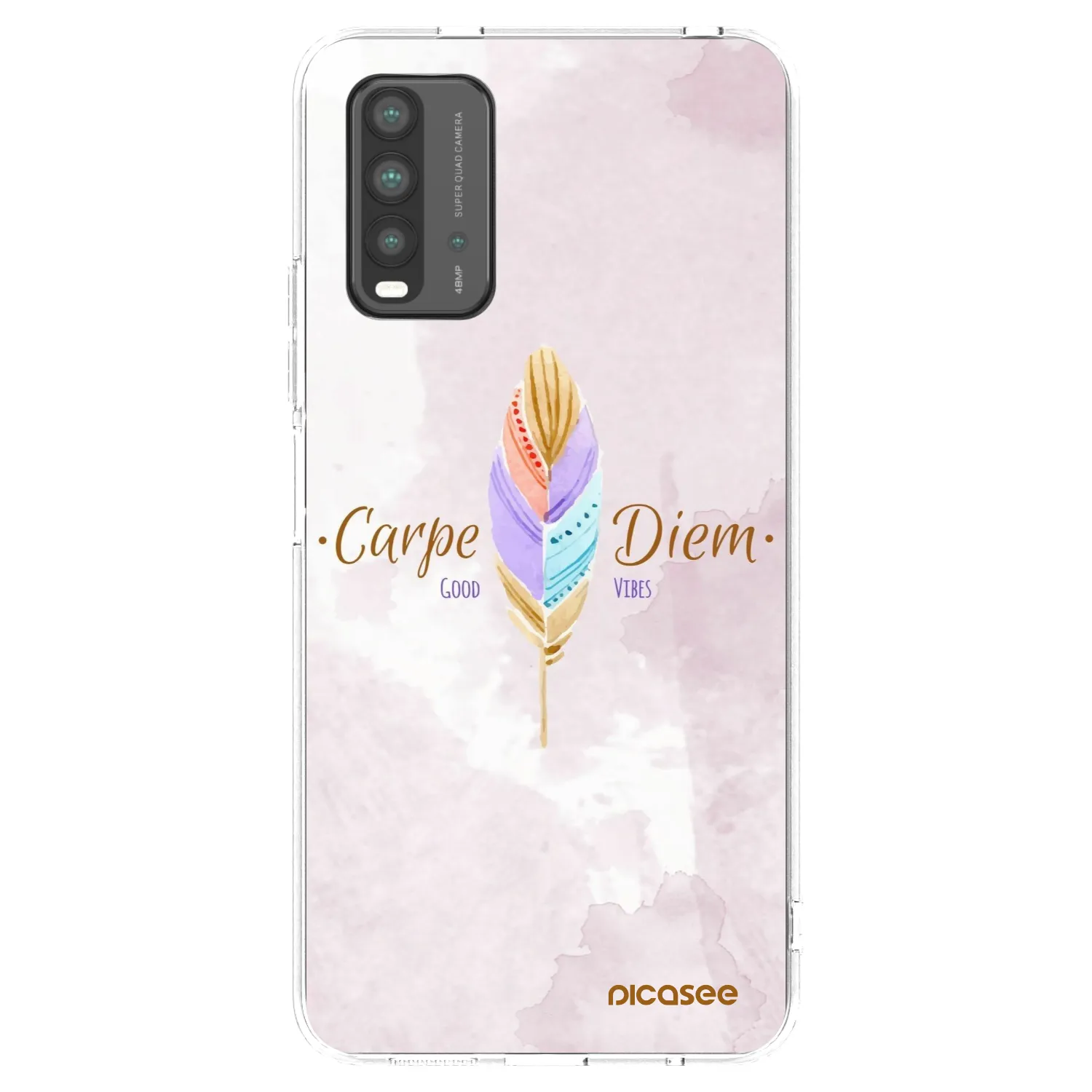 Picasee silikonowe przeźroczyste etui na Xiaomi Redmi 9T - Carpe Diem