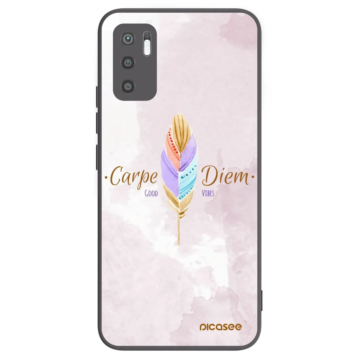 Picasee silikonowe czarne etui na Xiaomi Redmi Note 10 5G - Carpe Diem