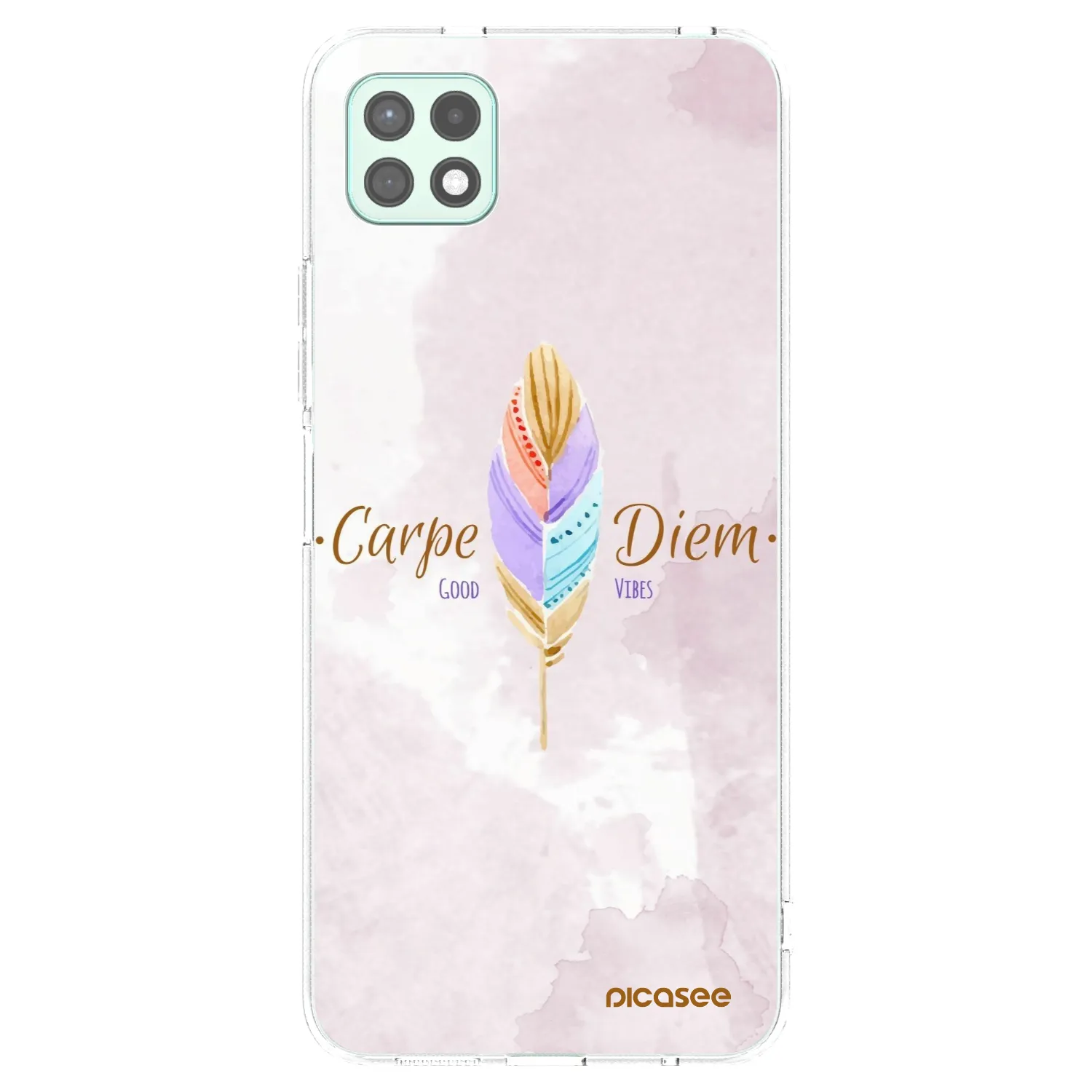 Picasee silikonowe przeźroczyste etui na Samsung Galaxy A22 A226B 5G - Carpe Diem
