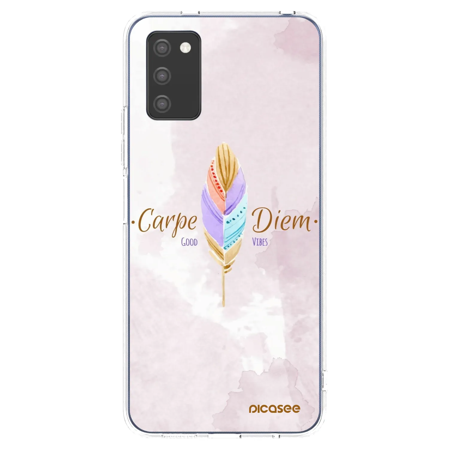Picasee silikonowe przeźroczyste etui na Samsung Galaxy A02s A025G - Carpe Diem