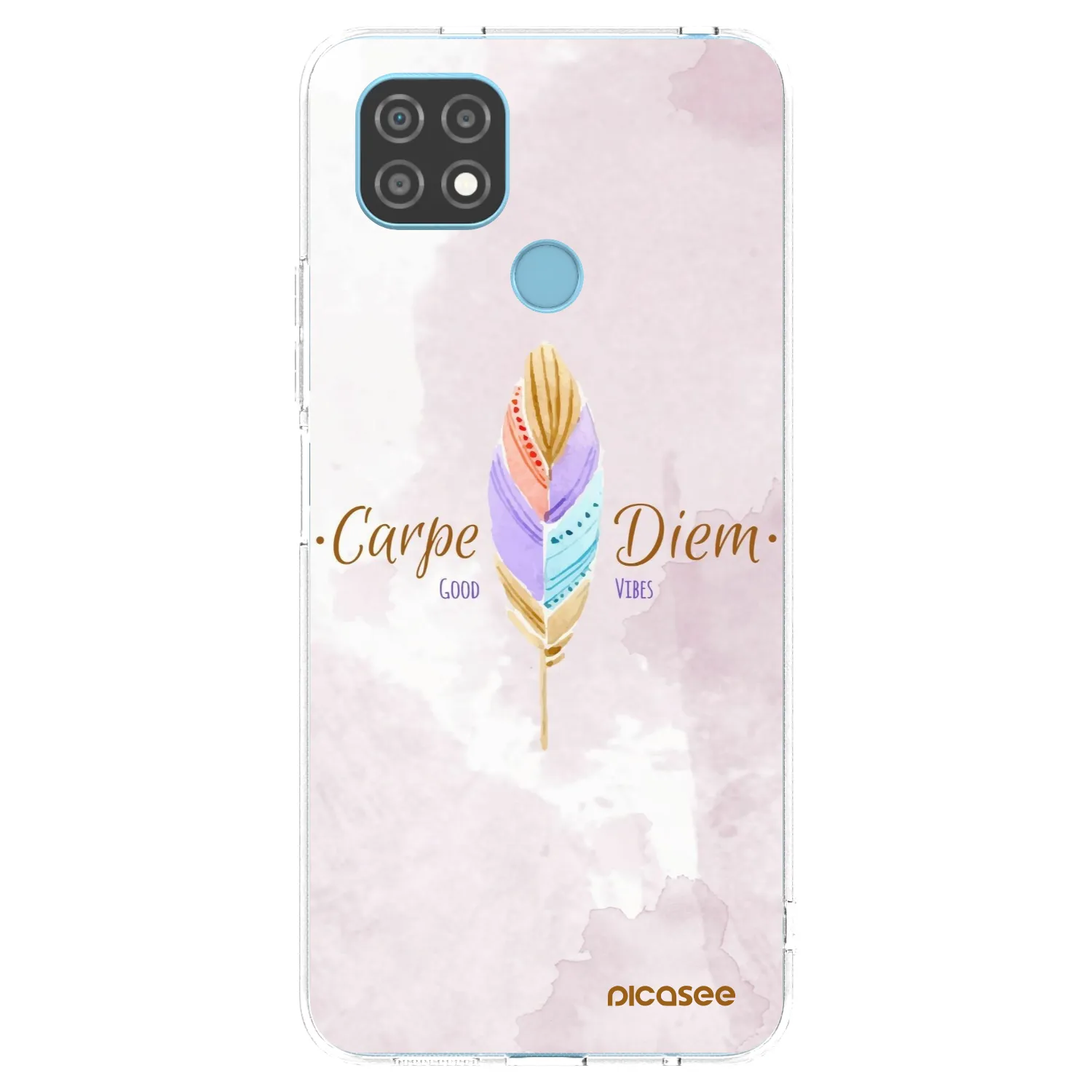 Picasee silikonowe przeźroczyste etui na Realme C21 - Carpe Diem