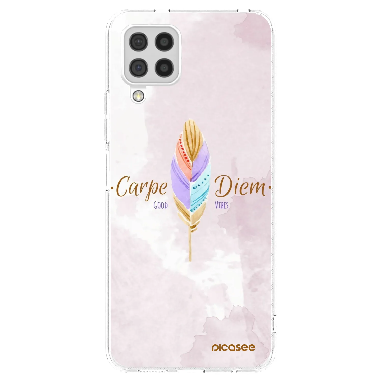 Picasee silikonowe przeźroczyste etui na Samsung Galaxy A22 A225F 4G - Carpe Diem