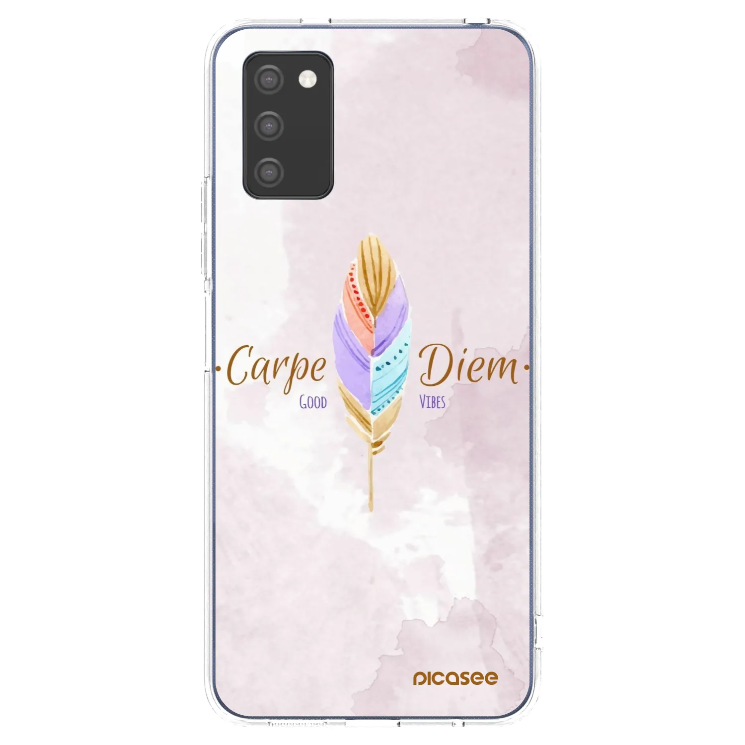 Picasee silikonowe przeźroczyste etui na Samsung Galaxy A03s A037G - Carpe Diem