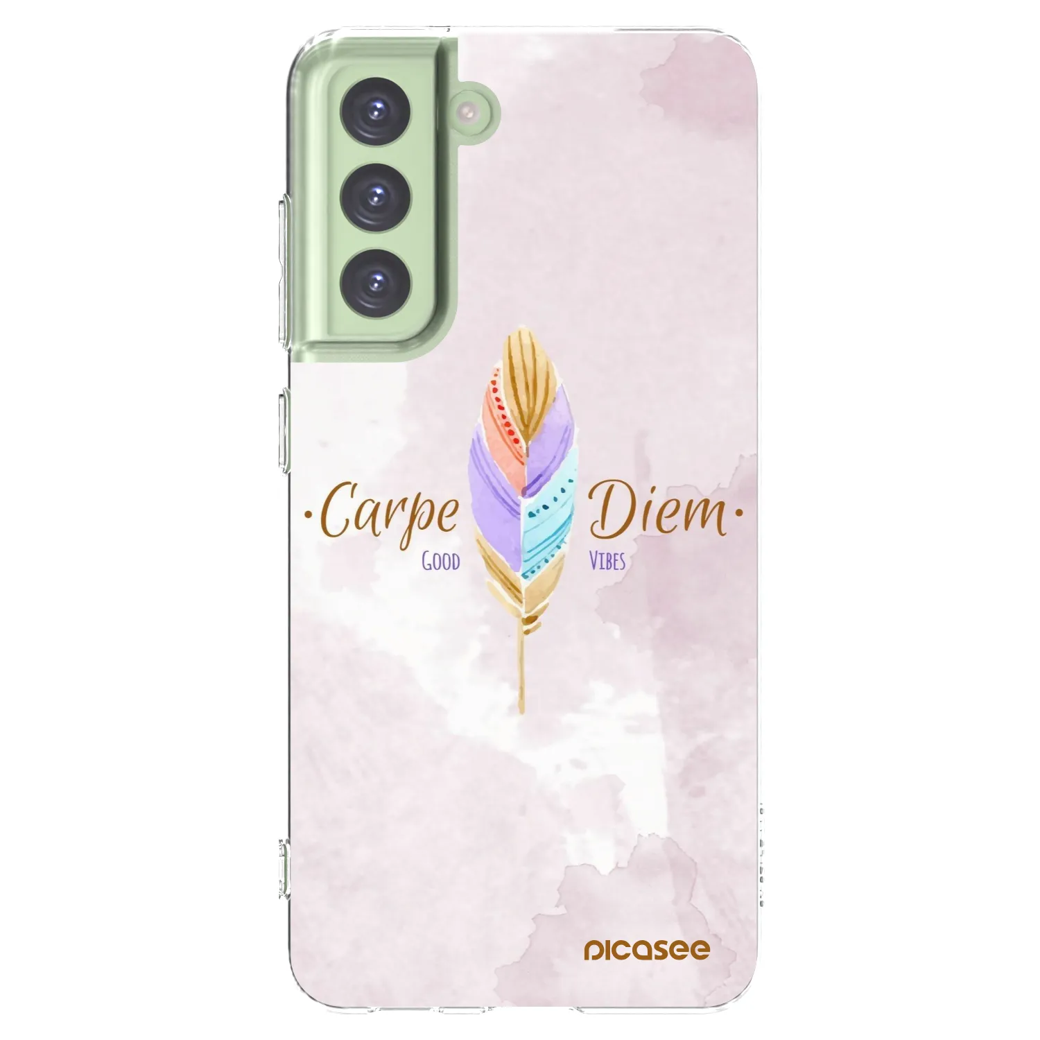 Picasee silikonowe przeźroczyste etui na Samsung Galaxy S21 FE 5G - Carpe Diem