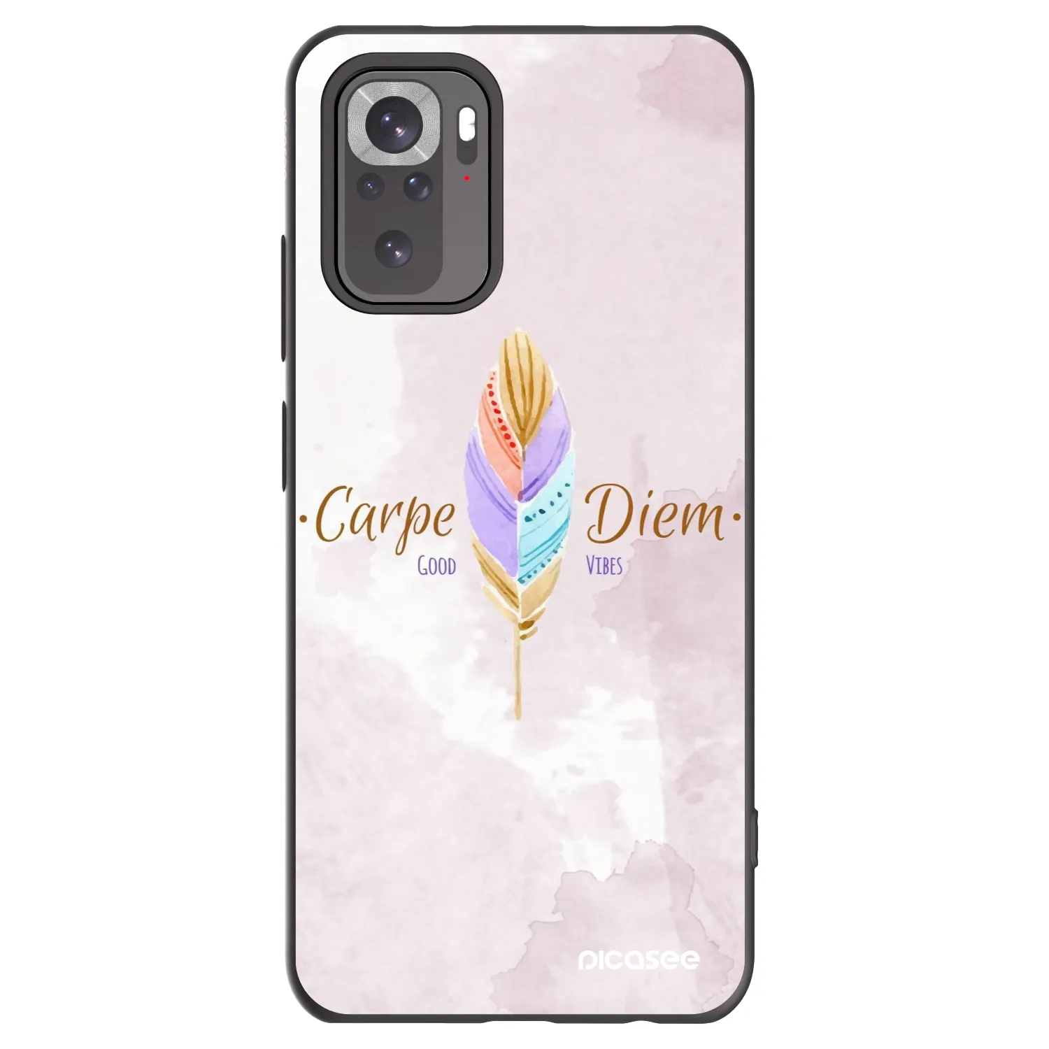 Picasee silikonowe czarne etui na Xiaomi Redmi Note 11S 4G - Carpe Diem