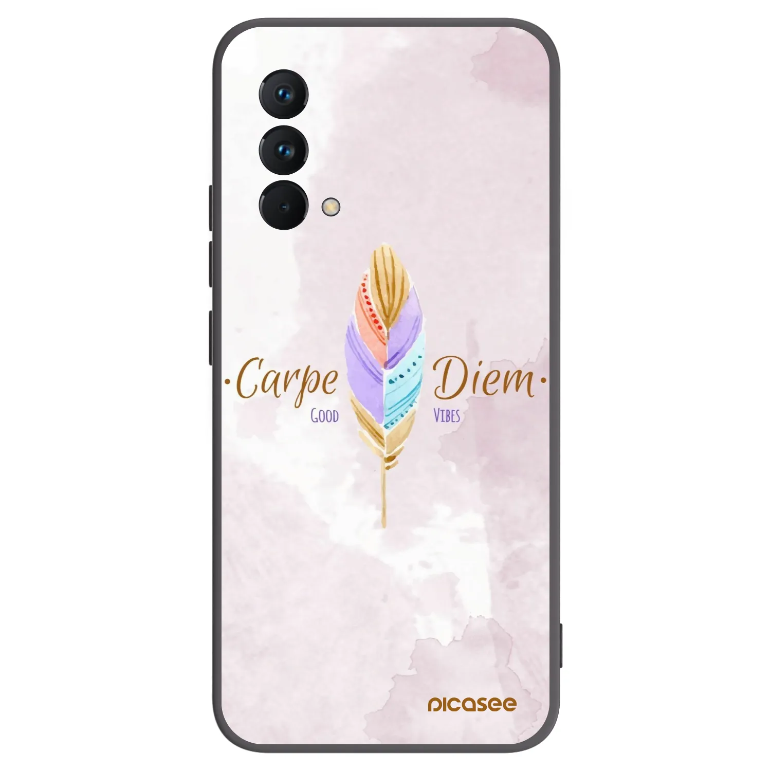 Picasee silikonowe czarne etui na Realme GT Master Edition 5G - Carpe Diem