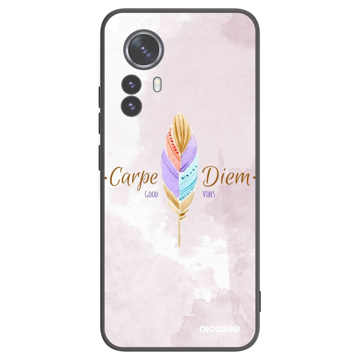 Picasee silikonowe czarne etui na Xiaomi 12 Pro - Carpe Diem