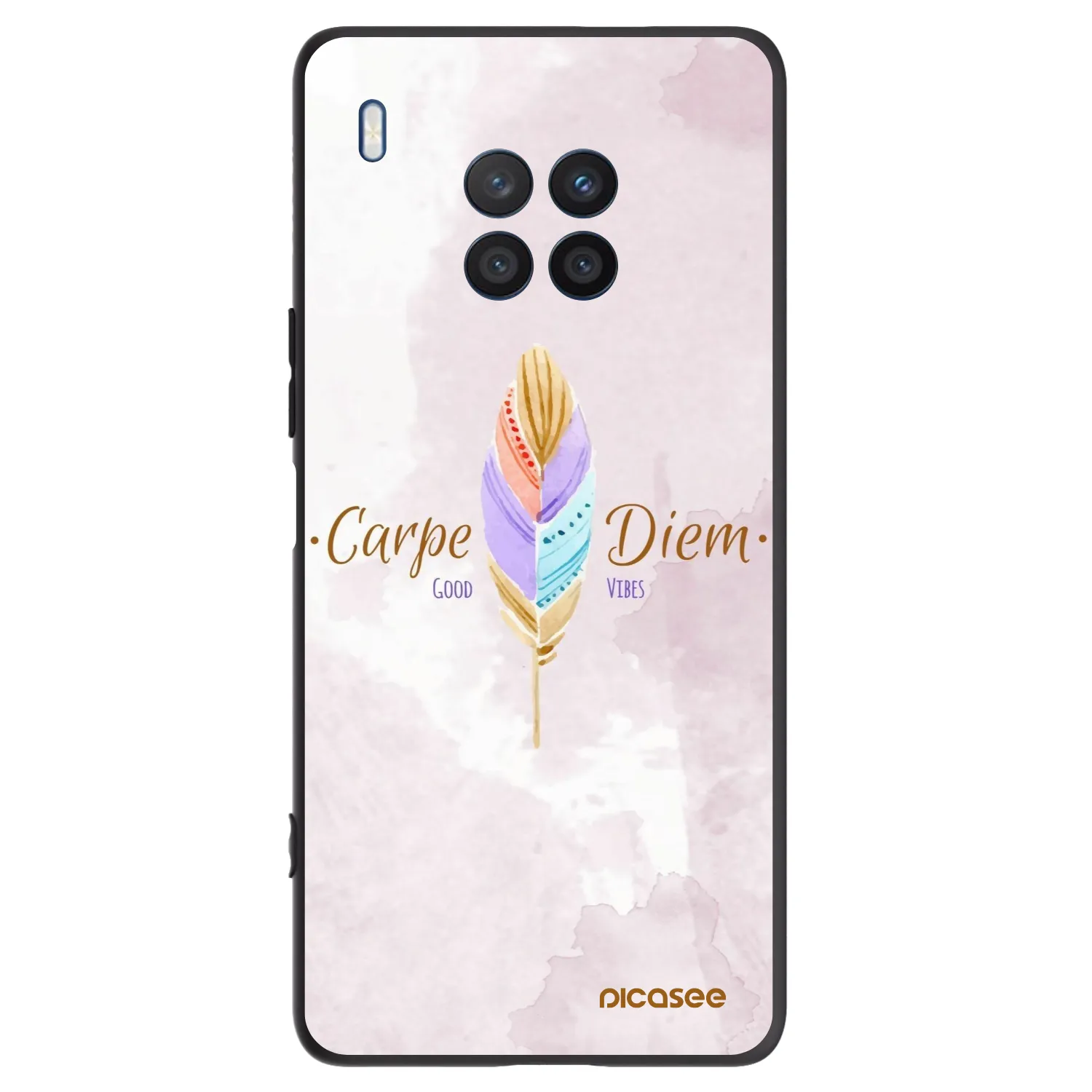 Picasee silikonowe czarne etui na Honor 50 Lite - Carpe Diem