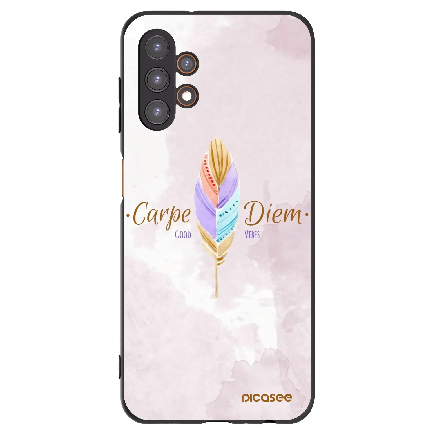 Picasee silikonowe czarne etui na Samsung Galaxy A13 4G A135 - Carpe Diem