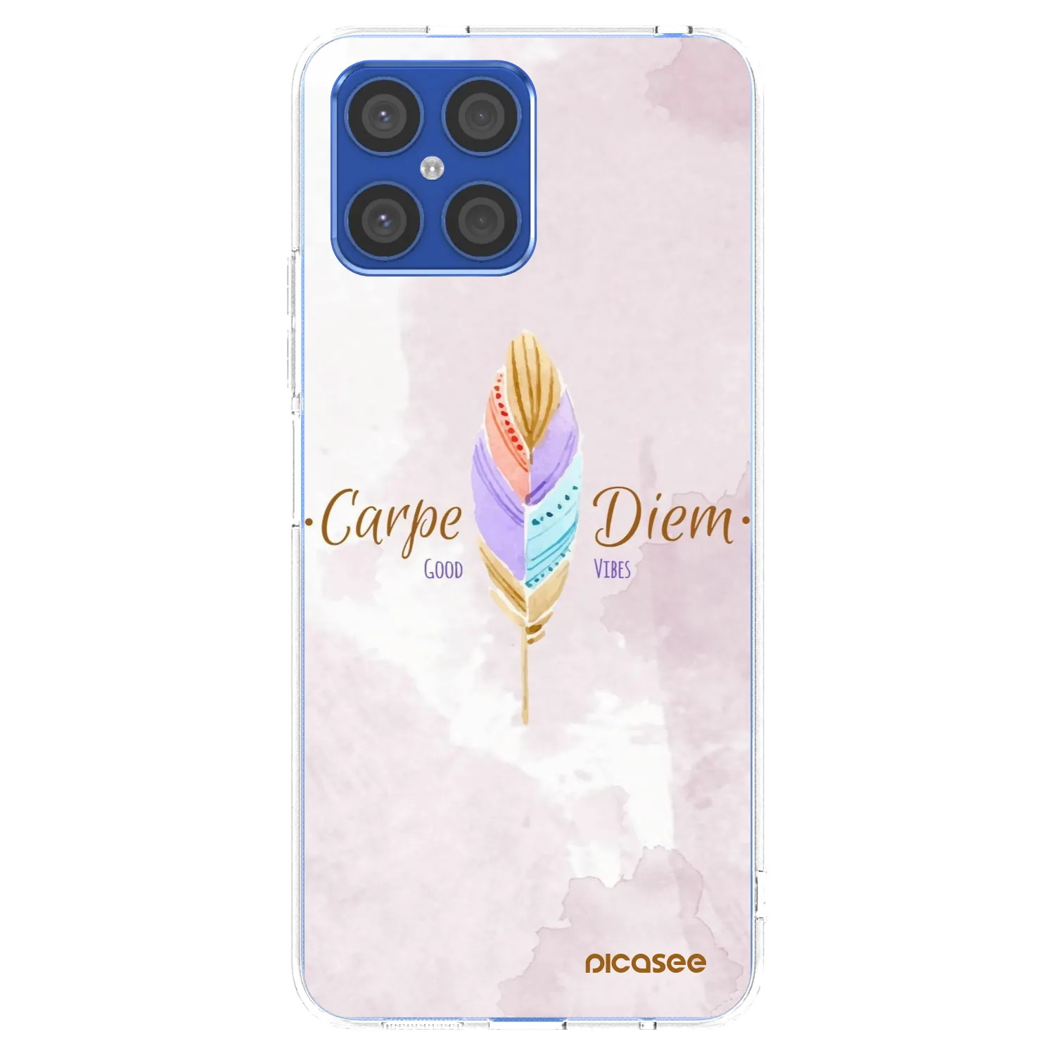 Picasee silikonowe przeźroczyste etui na Honor X8 4G - Carpe Diem