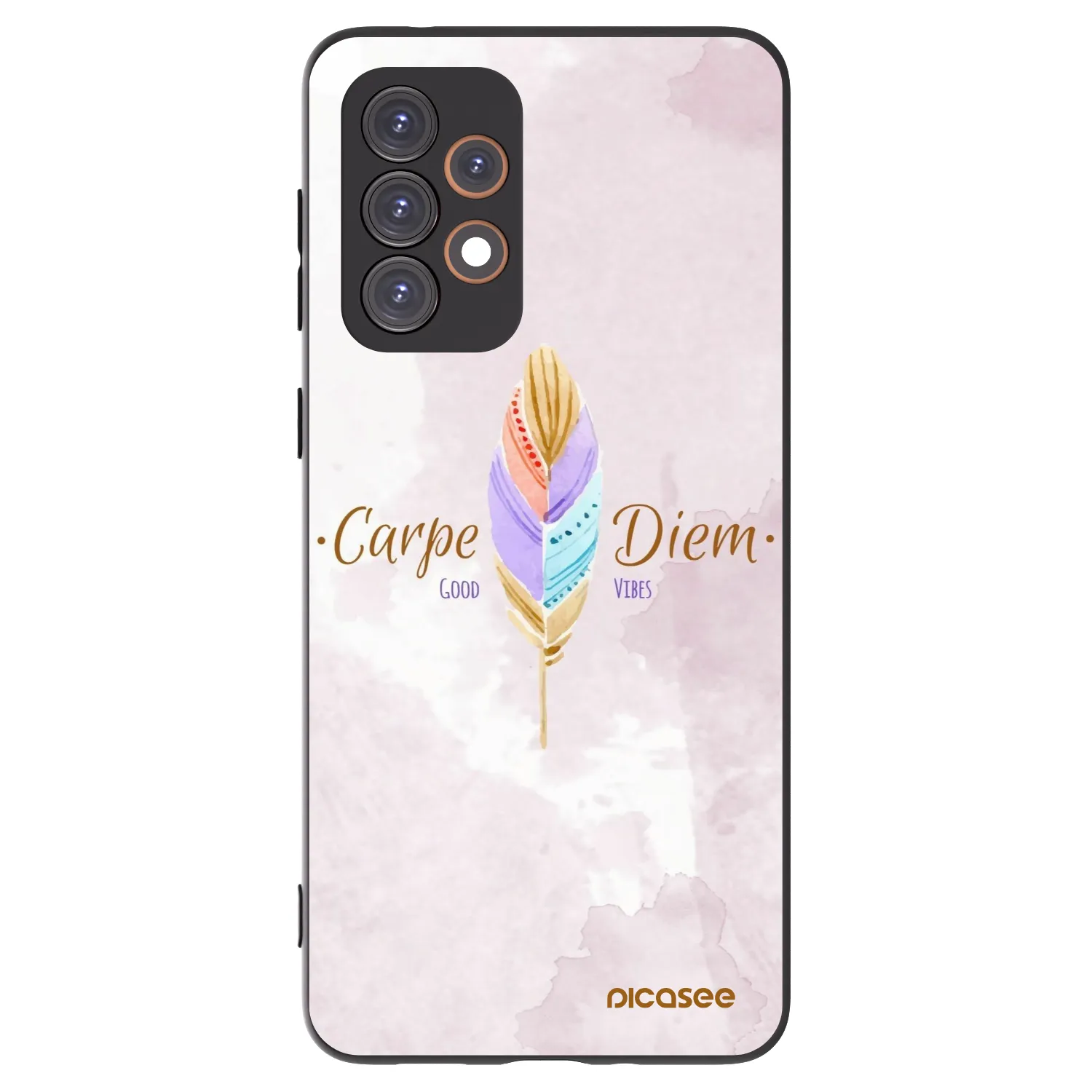 Picasee silikonowe czarne etui na Samsung Galaxy A33 5G A336 - Carpe Diem