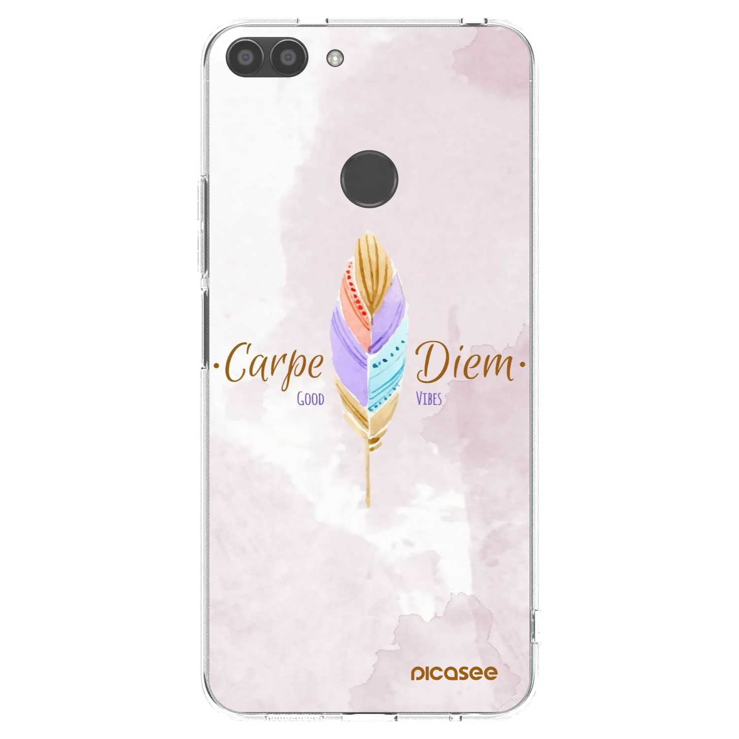 Picasee silikonowe przeźroczyste etui na Huawei P Smart - Carpe Diem