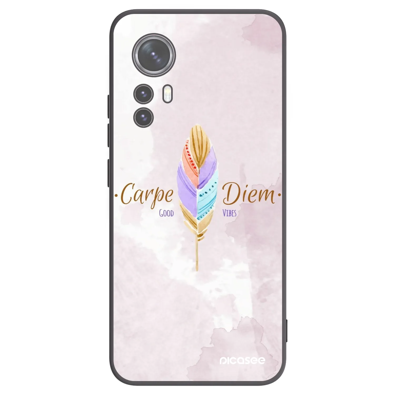 Picasee silikonowe czarne etui na Xiaomi 12X - Carpe Diem